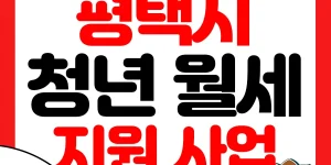 평택시 청년 월세 지원